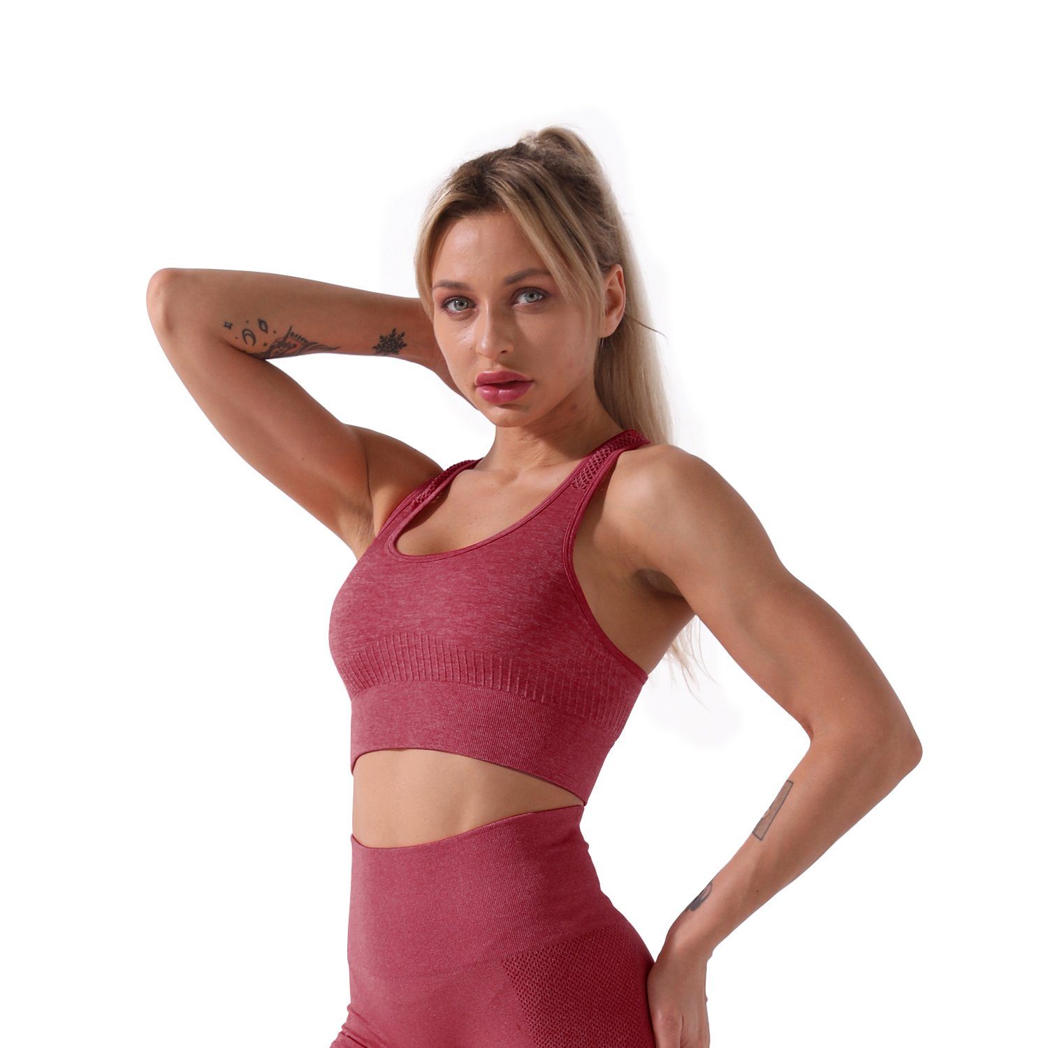 Venus Seamless Top Fitness top Truetights Red S 