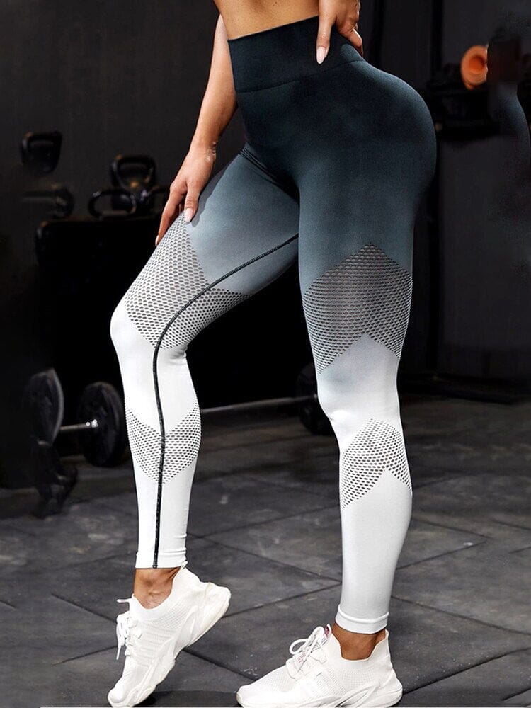 Gradient Hollow Out Leggings Fitness Leggings Truetights 
