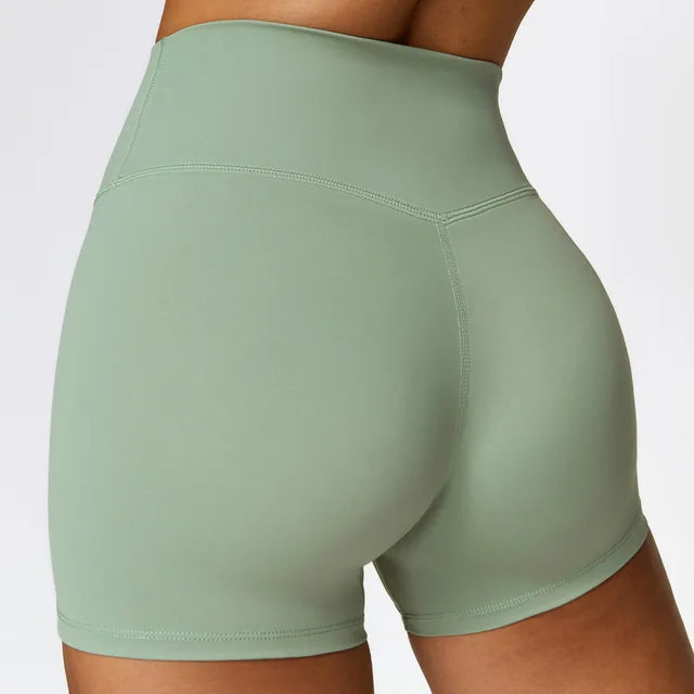 10. NCLAGEN Tight Yoga Shorts Women's High Waist Tight Fitness Hip Lifting Running Sports Shorts Gym Leggings Dry Fit Breathable NCLAGEN GymClothing Store Basil Green S 