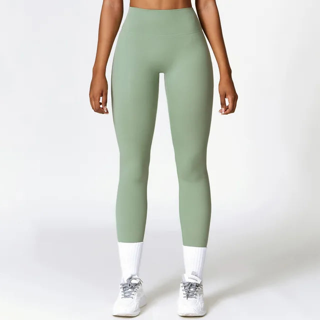 9. NCLAGEN High Waist Hip Lifting Yoga Pants Women's Running Quick Drying Fitness Slim Tight Sweatpants Gym Breathable Leggings NCLAGEN GymClothing Store Basil Green S 