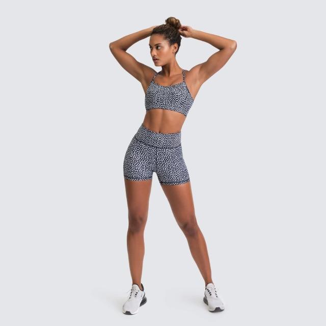 Speckle Gym Set - Shorts + Top Yoga Sets Truetights Black spots XS 
