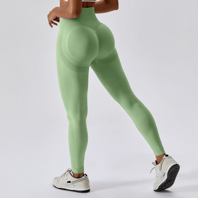 Seamless Green Leggings - Women's