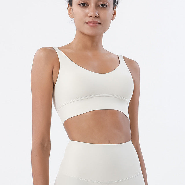 High Impact Yoga Bra Sports Bras Truetights Light Ivory S 