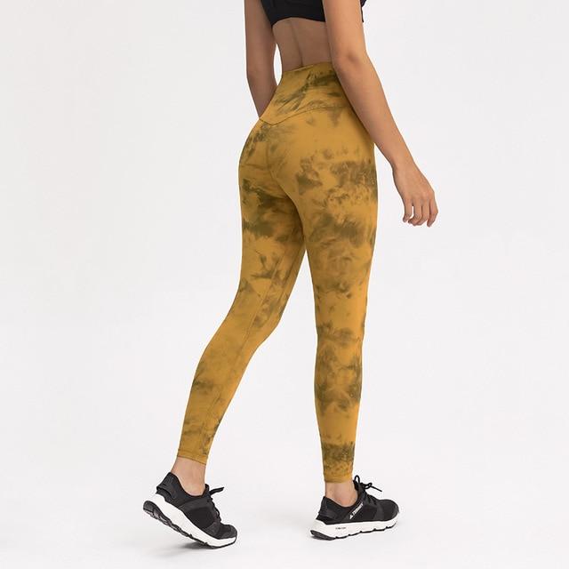 Quartz Yoga Leggings Yoga Pants Truetights Yellow XXS 