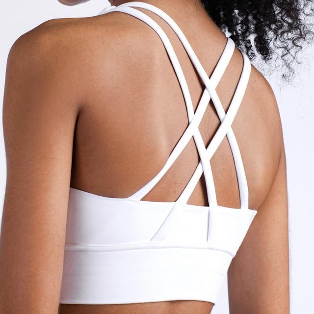 Strappy Sports Bra Sports Bras Truetights White XL 