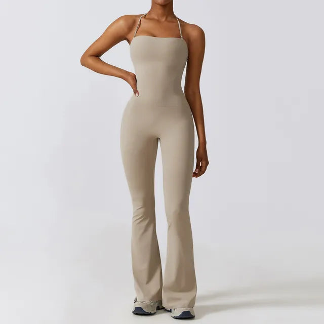 11. NCLAGEN Jumpsuit Quick Dry Leisure Sports Fitness Suit Dance Yoga Vest Pants Gym Workout Sexy Breathable High Elastic For Women Aliexpress flaxen S 