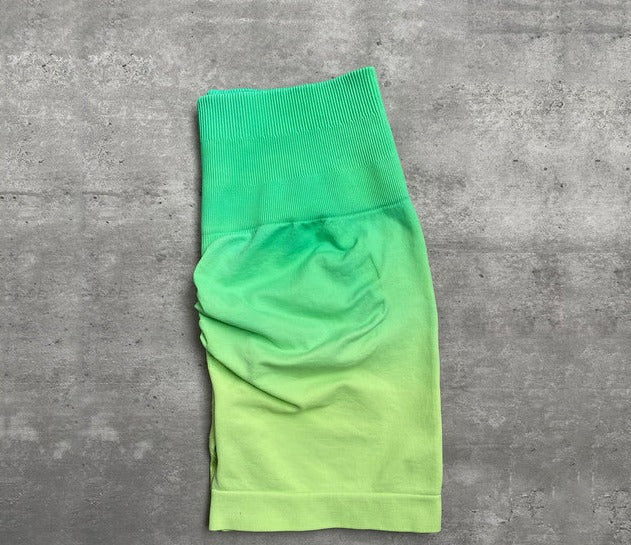 Gradient Seamless Shorts Shorts Truetights light green yellow S 