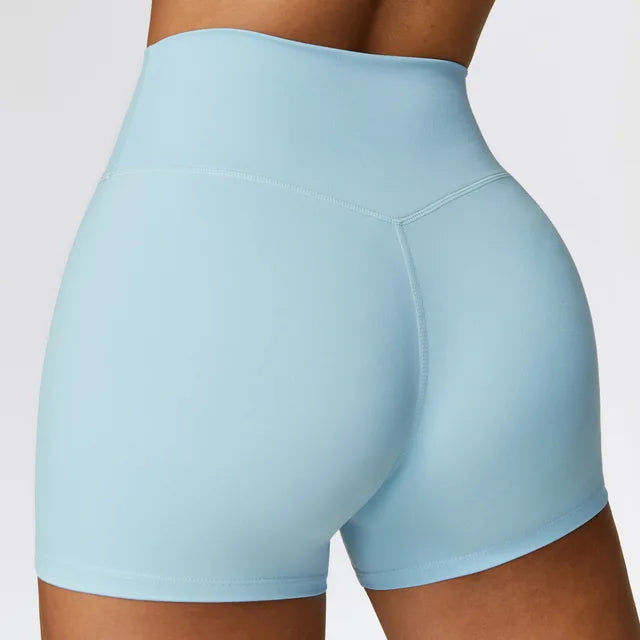 10. NCLAGEN Tight Yoga Shorts Women's High Waist Tight Fitness Hip Lifting Running Sports Shorts Gym Leggings Dry Fit Breathable NCLAGEN GymClothing Store sky blue S 