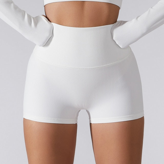 Sleek Yoga Shorts Activewear Truetights Swan White S 